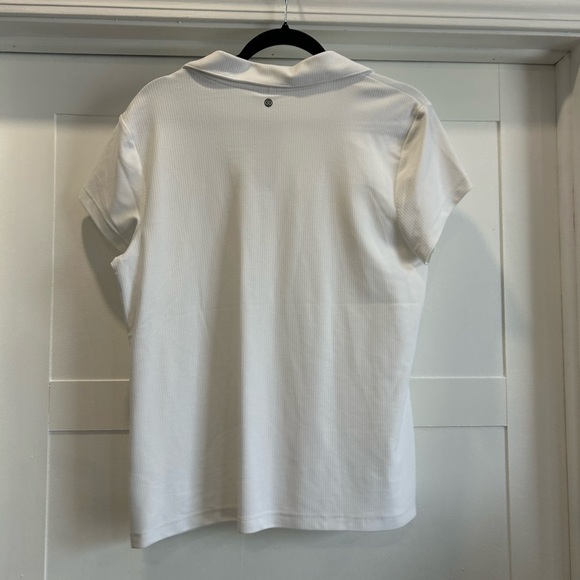 Calia White Short Sleeve Polo Top - Picture 3 of 3